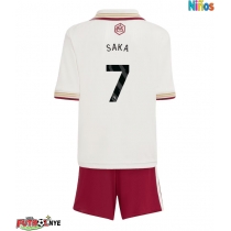Camiseta Arsenal Bukayo Saka #7 Tercera Equipación para niños 2025-26 manga corta (+ pantalones cortos)